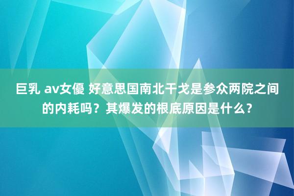 巨乳 av女優 好意思国南北干戈是参众两院之间的内耗吗？其爆发的根底原因是什么？