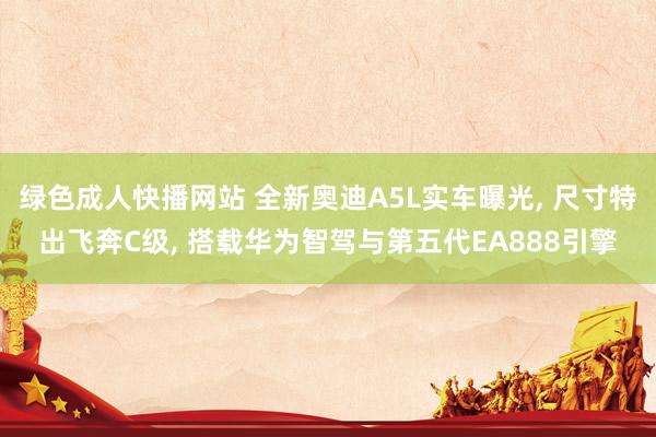 绿色成人快播网站 全新奥迪A5L实车曝光, 尺寸特出飞奔C级, 搭载华为智驾与第五代EA888引擎