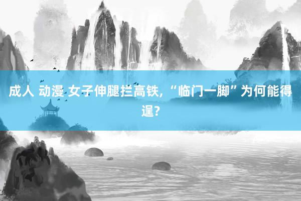 成人 动漫 女子伸腿拦高铁, “临门一脚”为何能得逞?